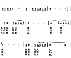 哨兵的微笑简谱-石祥词 晨耕曲