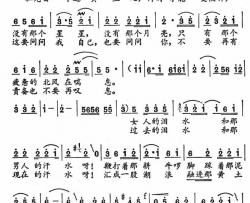 黄土地简谱-屠洪纲演唱