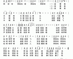 苗家木楼秀简谱-危雅楠演唱-古弓制作曲谱