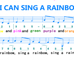 I can sing a rainbow简谱