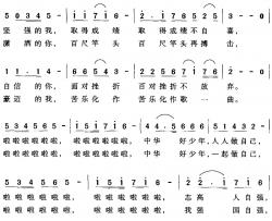 勇敢做自己简谱-刘志毅词 应锡恩曲