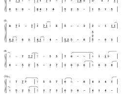 爱在记忆中找你钢琴简谱-数字双手-林峯