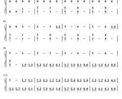 卡农 大爱人间钢琴简谱-数字双手-巴哈贝尔