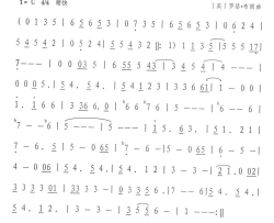 老橡树上的黄丝带简谱-外国名曲演唱