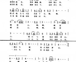 最美的遇见简谱-燕君演唱-黎强/刘泽湖词曲
