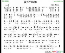 爱你才放开你简谱