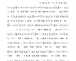 松花江上音乐舞蹈史诗《东方红》选曲简谱