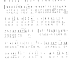 今天我成为你的新娘简谱-杨柳演唱-长波、颂今/长波、颂今词曲