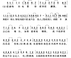 爱情电影简谱-许茹芸演唱