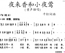 夜来香和小夜莺简谱