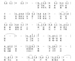 兵工战士同唱一支歌简谱