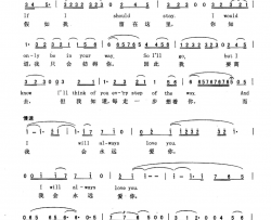 我会永远爱你英汉美国影片《保镖》插曲简谱