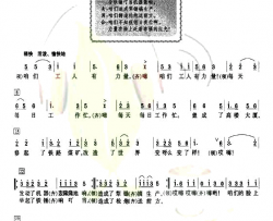 咱们工人有力量领唱、合唱简谱