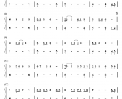 缘分一道桥钢琴简谱-数字双手-王力宏 谭维维