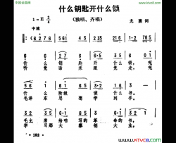 什么钥匙开什么锁简谱