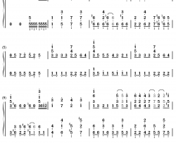 ファールプレーにくらり钢琴简谱-数字双手-分岛花音