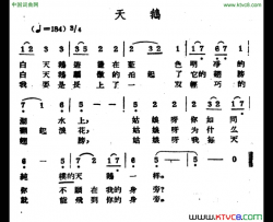 天鹅哈萨克民歌简谱