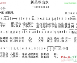 新芙蓉出水简谱-红日今天演唱