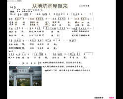 从地坑洞屋飘来简谱-捕鱼人演唱-王心田/王心田词曲