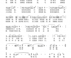 草原恋简谱简谱-聂建华演唱-韩冷/张立中词曲