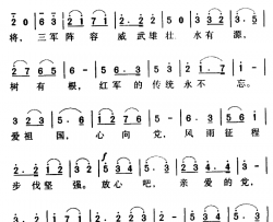 井冈红旗代代传简谱-佚名词/时乐濛曲