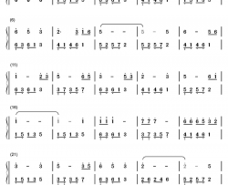 初恋的地方钢琴简谱-数字双手-邓丽君