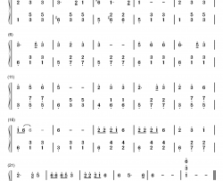 希望钢琴简谱-数字双手-陈慧琳