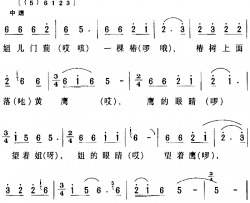 房县民歌：有心望的有心人简谱-