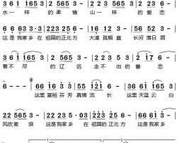 北方简谱-陈宏斌演唱-娜木罕/刘旭阳、陈宏斌词曲