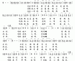 一辈子不分开保安族民歌简谱-马红莲演唱-何清祥/何清祥词曲