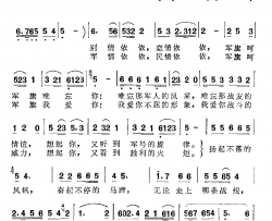 难忘军旗简谱-电视系列片《延伸的长城》插曲