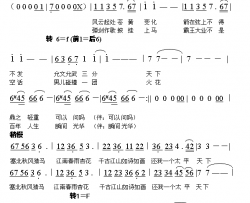 新三国：还我一个太平天下简谱-廖昌永演唱