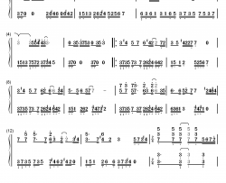 浩瀚钢琴简谱-数字双手-张杰