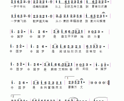中国梦郭崇勇词李需民曲简谱-吴碧霞演唱-郭崇勇/李需民词曲
