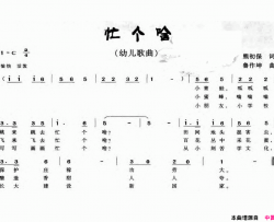 忙个啥简谱