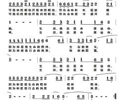 生活，我总是会原谅你简谱-石作良、汪海波词/黎荣军曲