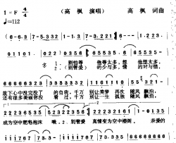别怕简谱-高枫演唱