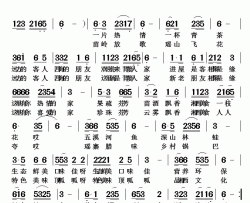 欢迎你来背篓人家简谱-金姗姗词 翟耀庆曲金姗姗-