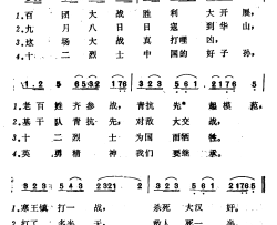 华山十二烈士简谱