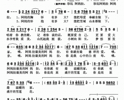 最美阿妈拉简谱