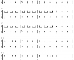 匆匆那年钢琴简谱-数字双手- 王菲