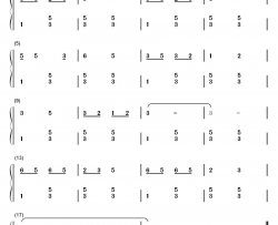 丢手绢钢琴简谱-数字双手-关鹤岩