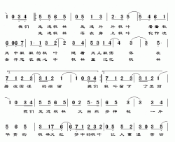 枫叶简谱-简谱版