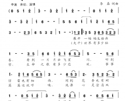 真诚的朋友简谱-为《作家文摘》而作