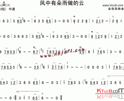 风中有朵雨做的云简谱-孟庭苇演唱