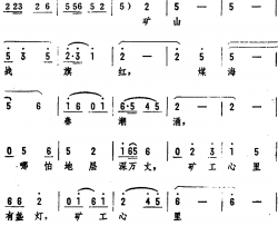 矿工心里有盏灯简谱-黄淑子词/汪淑芳曲