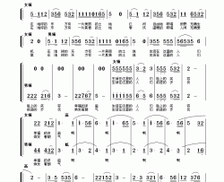 慈爱的祖国—母亲男女对唱——伴唱简谱-银毅演唱-王子和/朱顺宝词曲