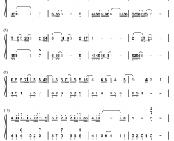 分组钢琴简谱-数字双手-陈壹千