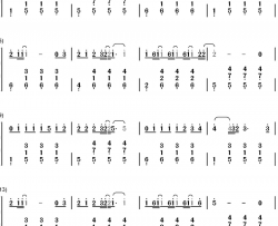 枫钢琴简谱-数字双手-周杰伦