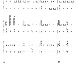 春の風钢琴简谱-数字双手-手嶌葵